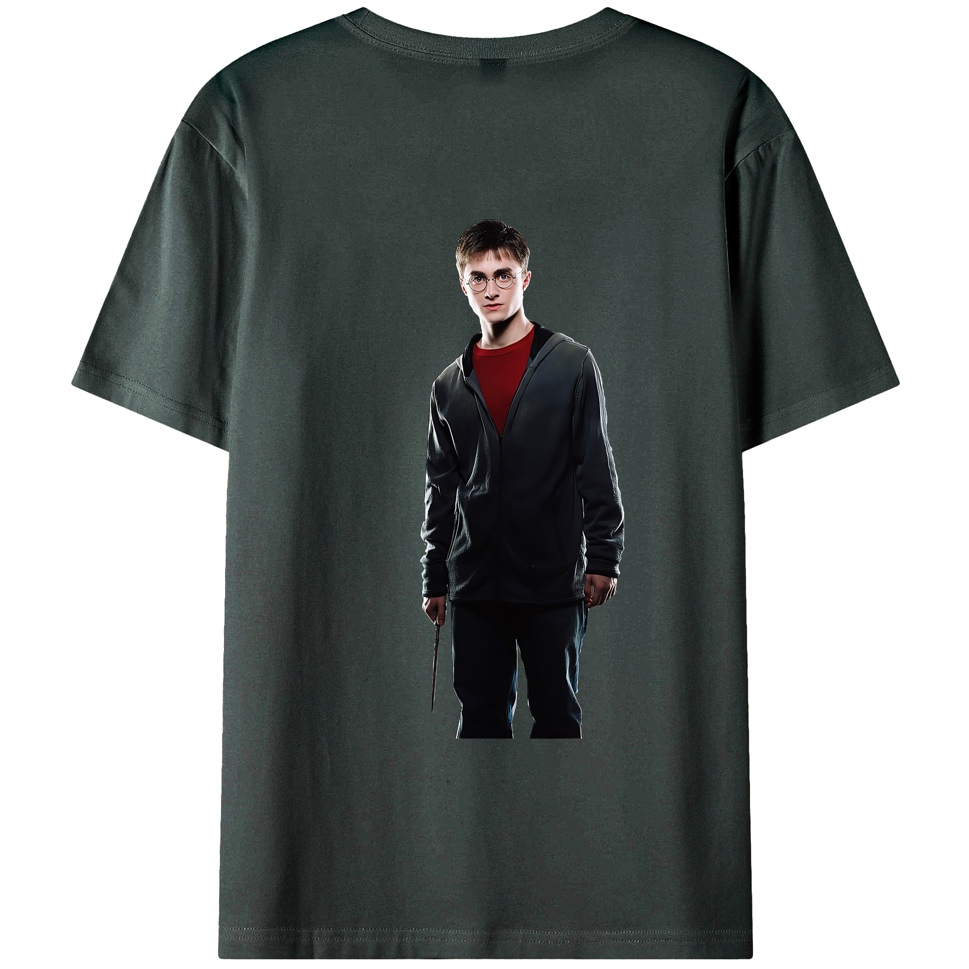 （画像用） Harry Potter ハリー・ポッターシリーズ 綿100％ メンズ半袖Tシャツ（バックプリント） 通気性